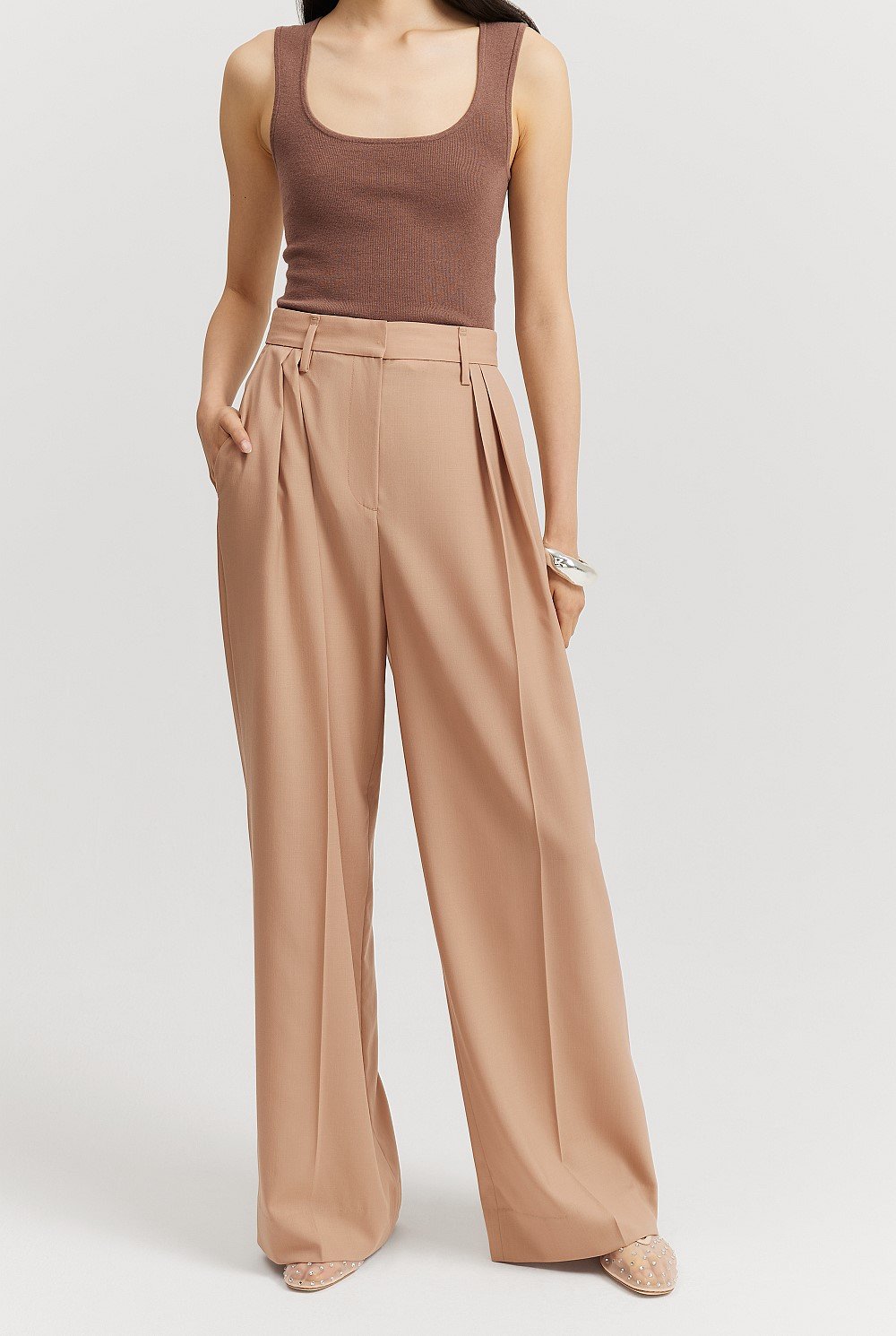 Pleat Wool Pant