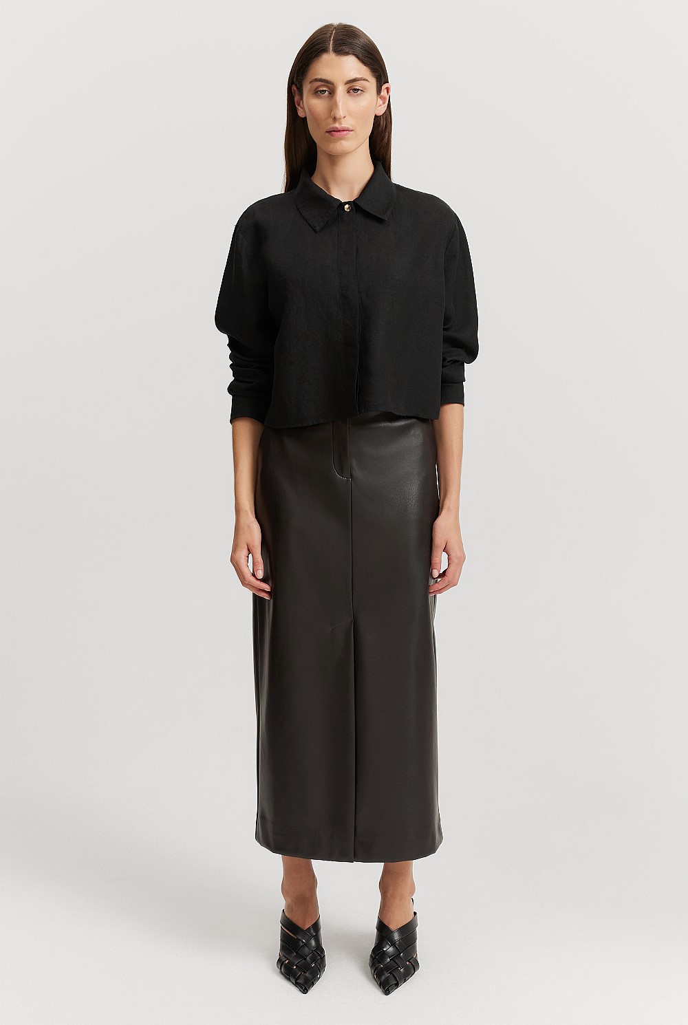 Cropped Linen Shirt