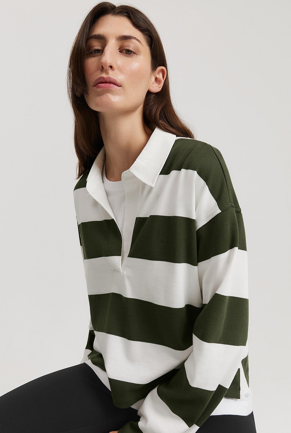 Australian Cotton Stripe Long Sleeve Rugby Top