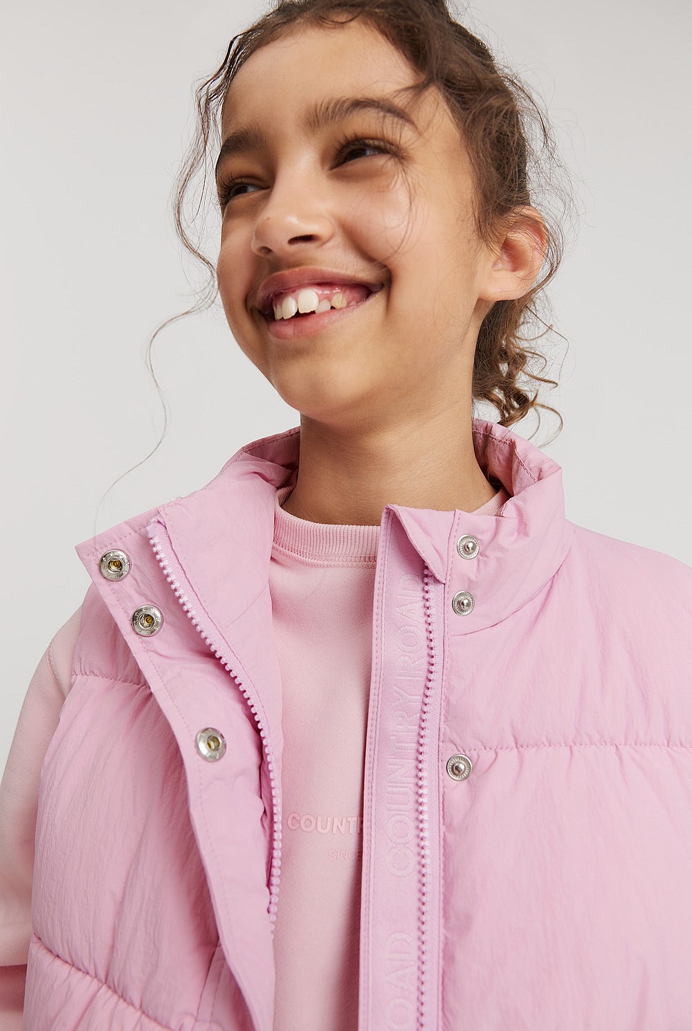 Recycled Nylon Puffer Vest Jacket