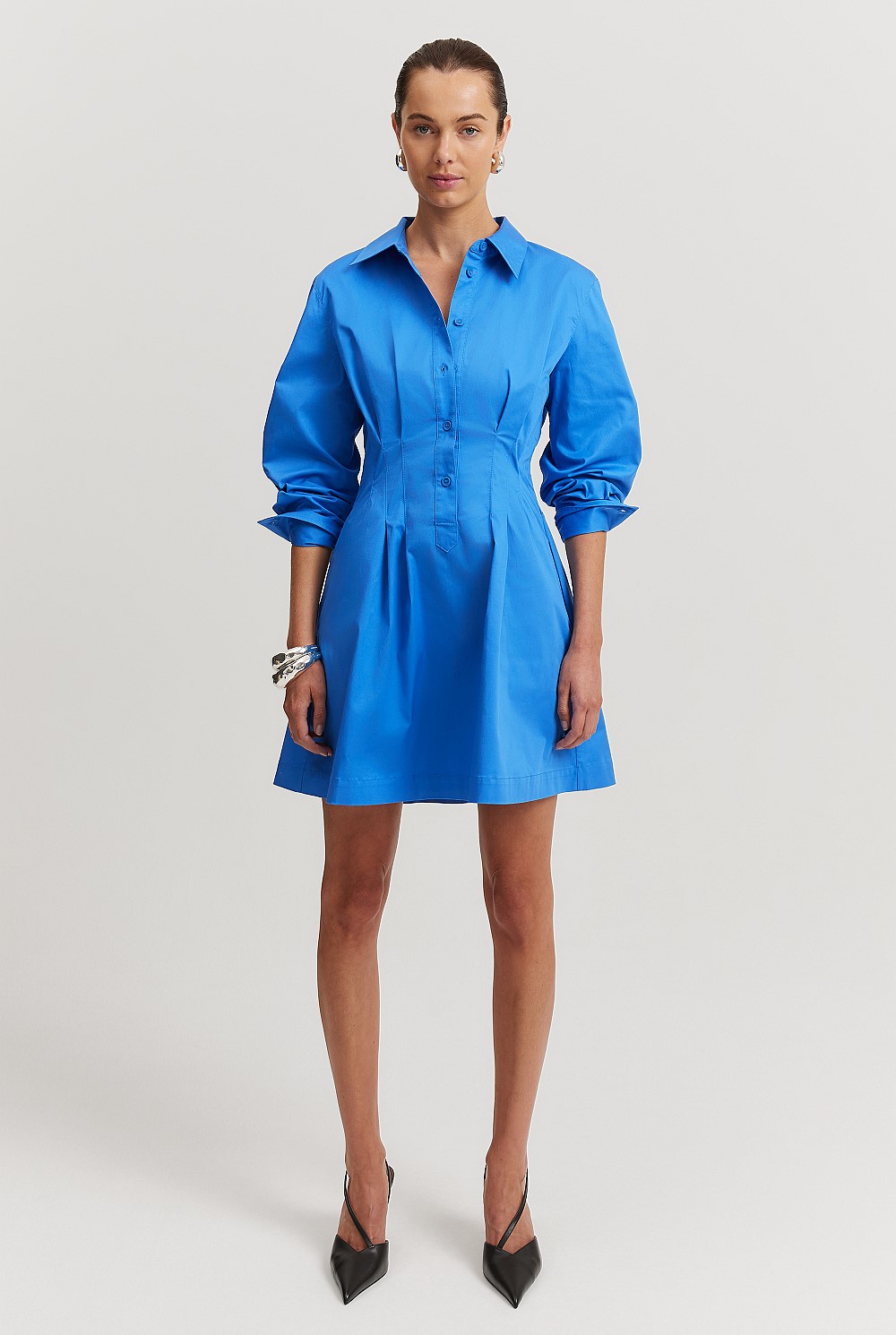 Tuck Detail Mini Dress
