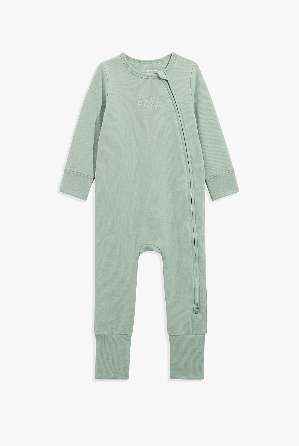 GOTS-certified Organic Logo Zip Jumpsuit