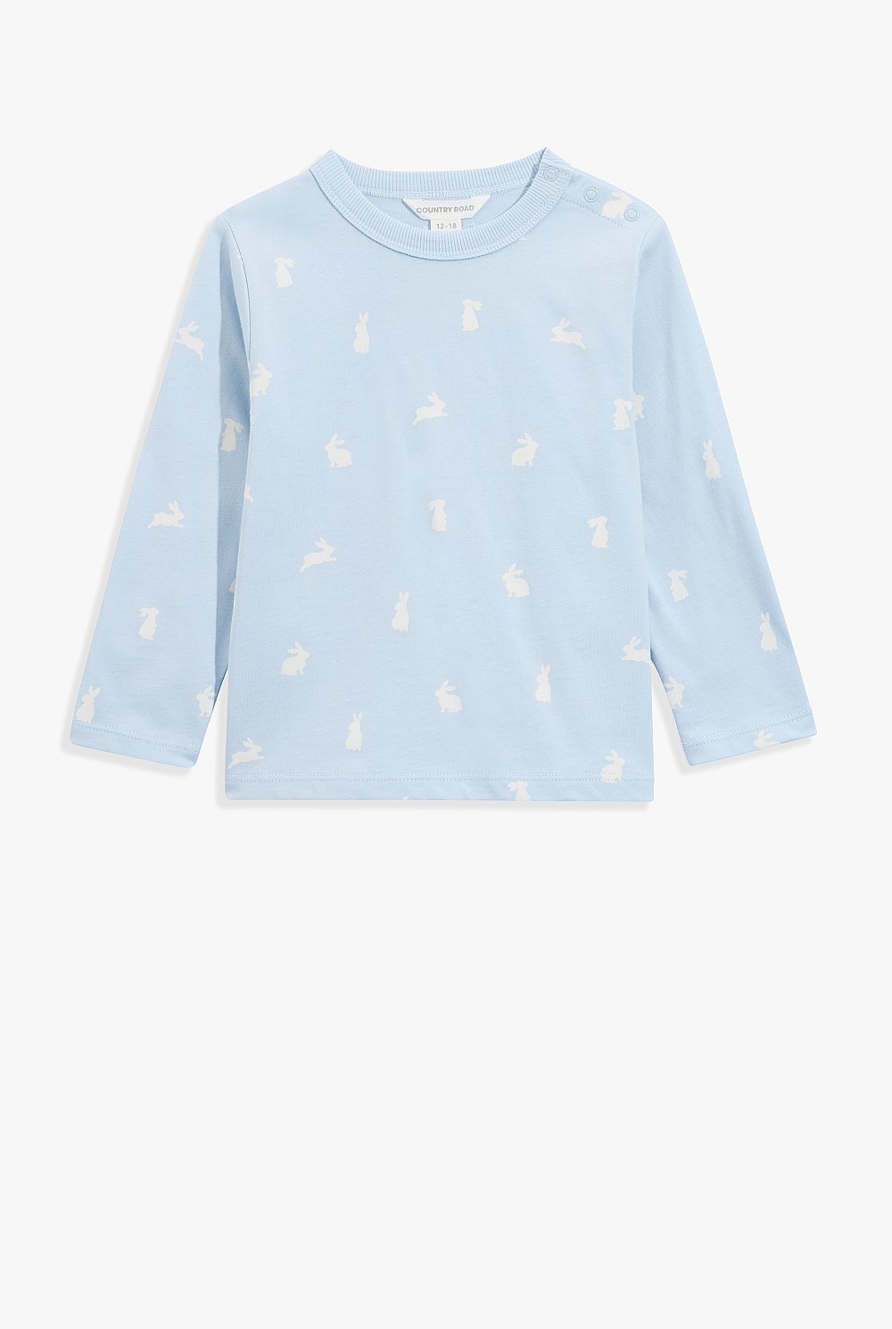 Organically Grown Cotton Blend Bunny Print T-Shirt