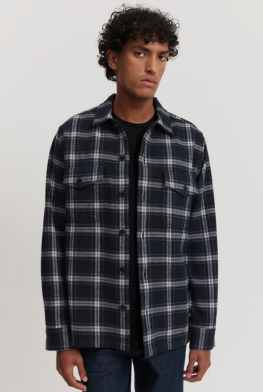 Check Cotton Overshirt