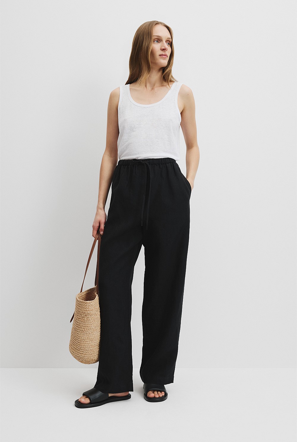 Organically Grown Linen Pull-On Pant