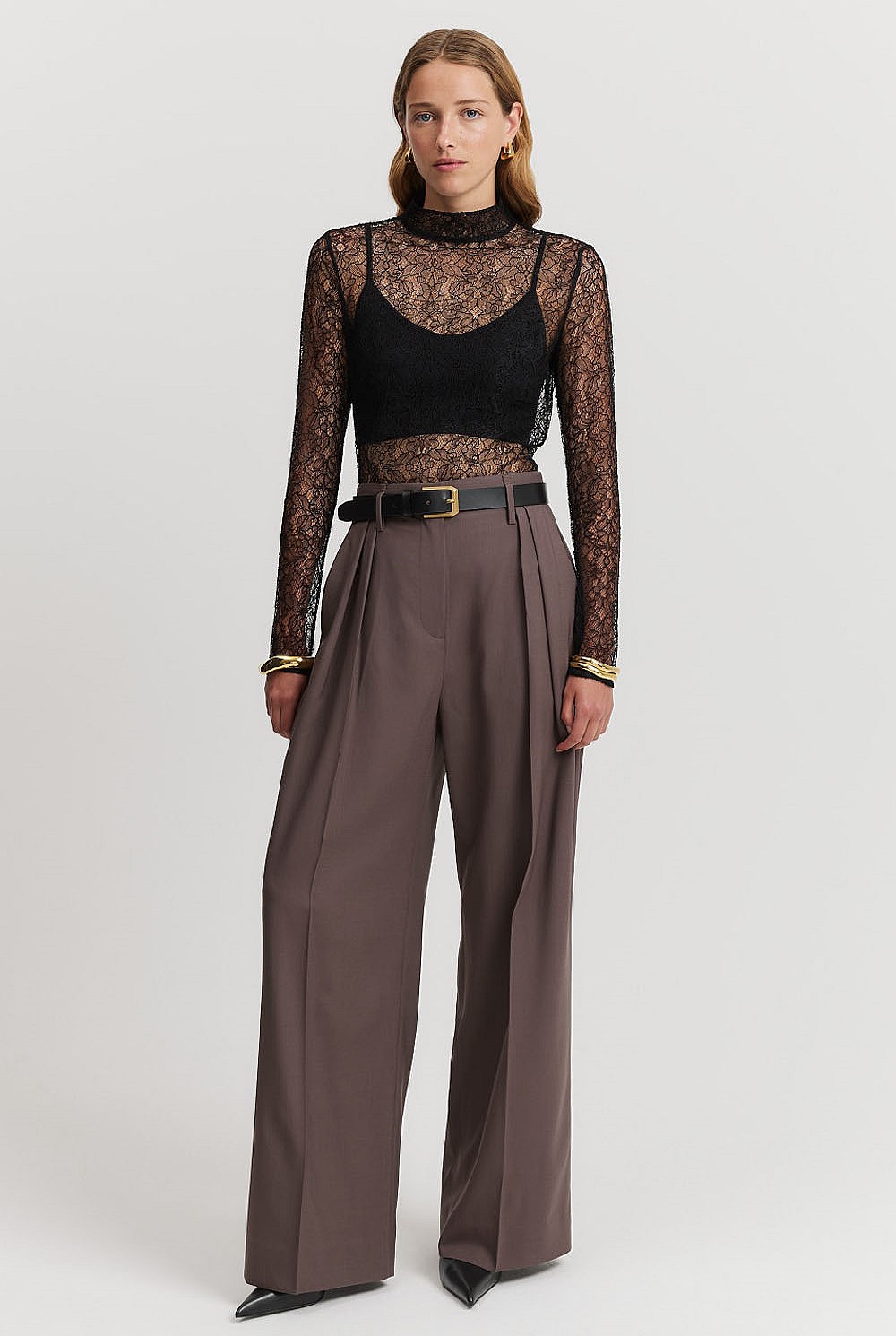 Pleat Wool Pant