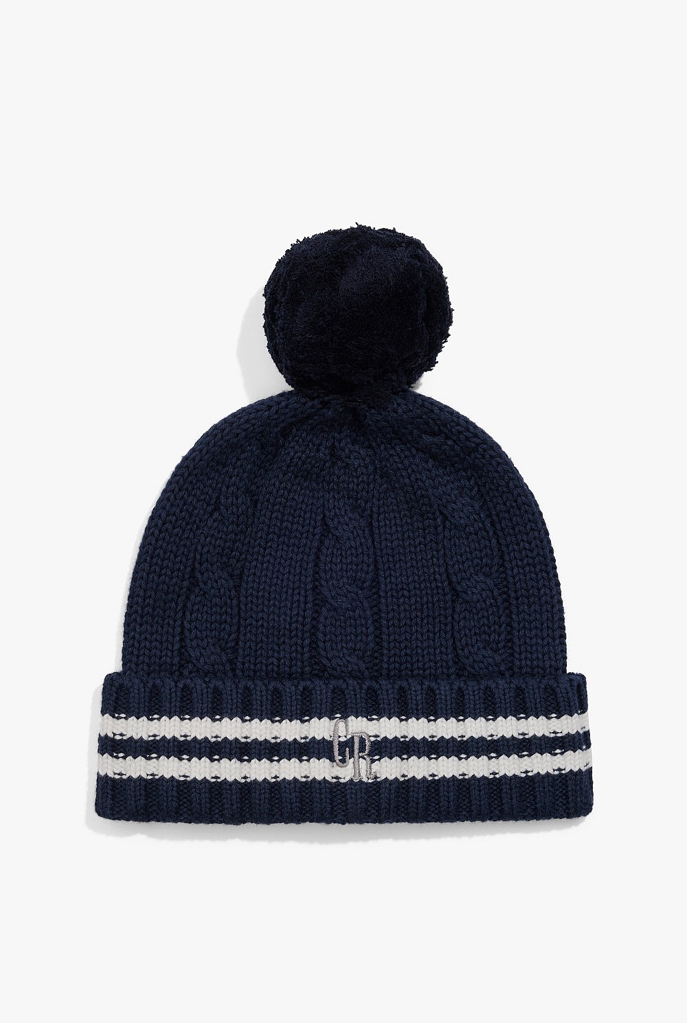 Organically Grown Cotton Blend Varsity Knit Beanie