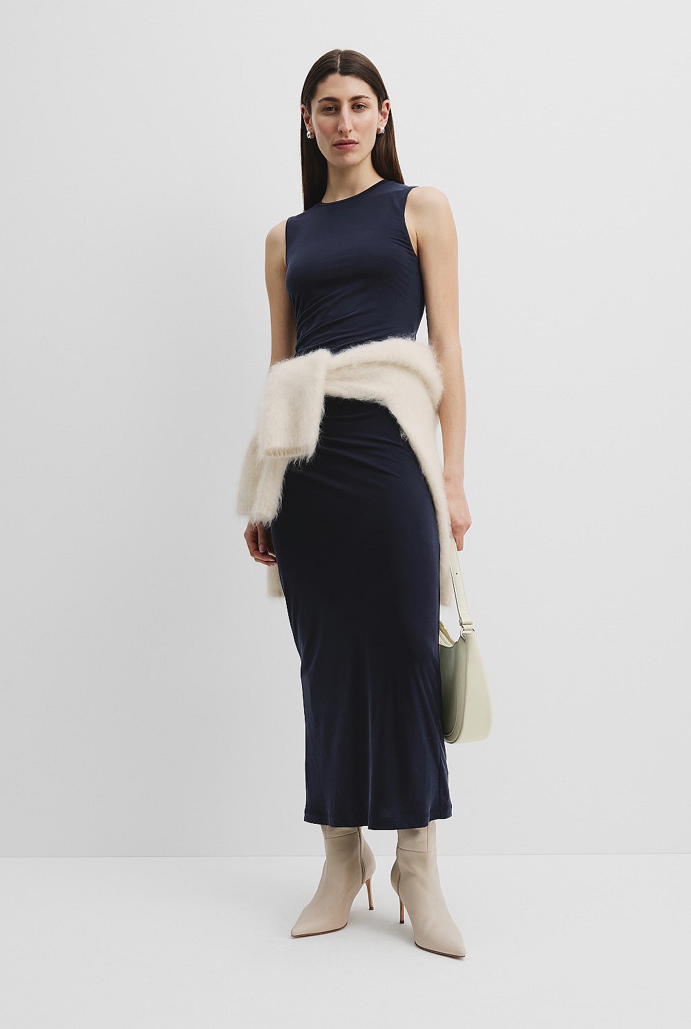 Cupro Jersey Racerback Dress