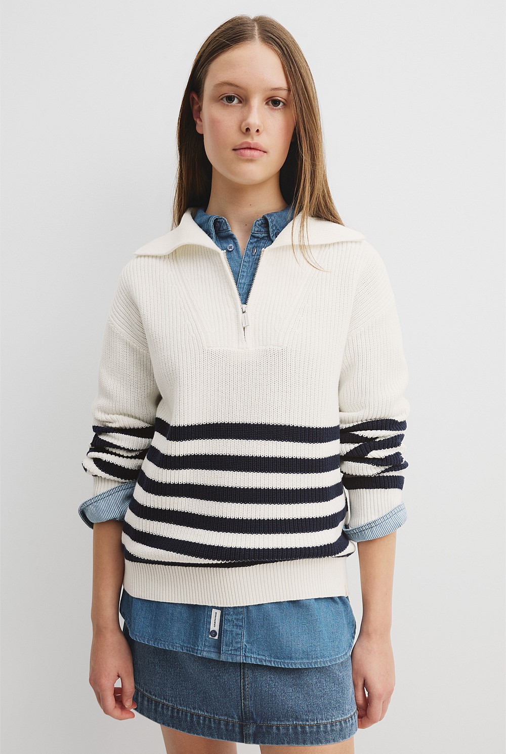 Teen Organically Grown Cotton Zip Knit