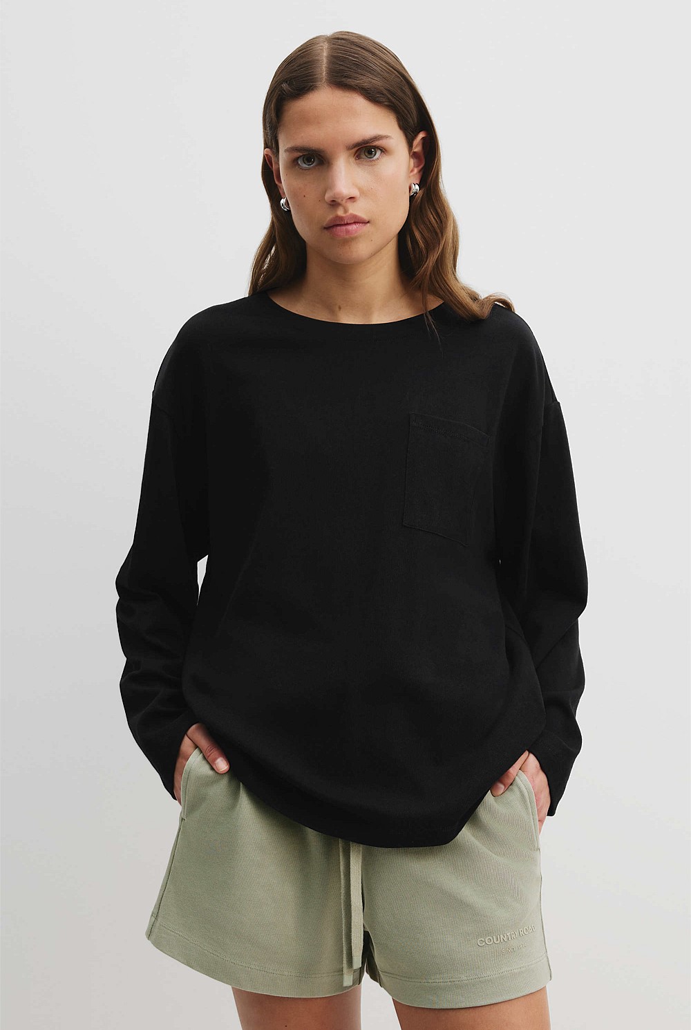 Australian Cotton Long Sleeve Relaxed T-Shirt