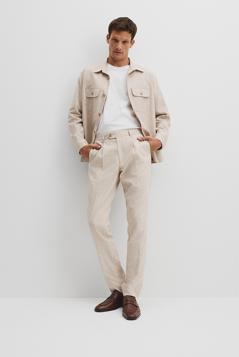 Linen Pinstripe Pant