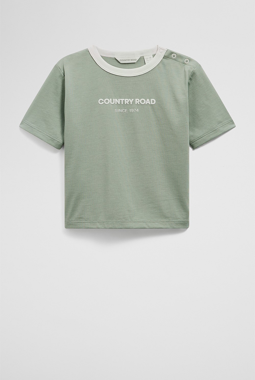 Australian Cotton Contrast Logo T-Shirt