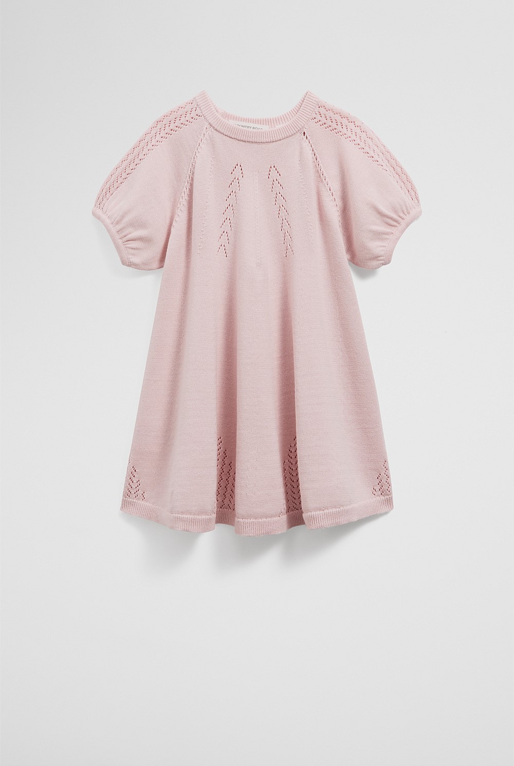 Organically Grown Cotton Pointelle Knit Dress