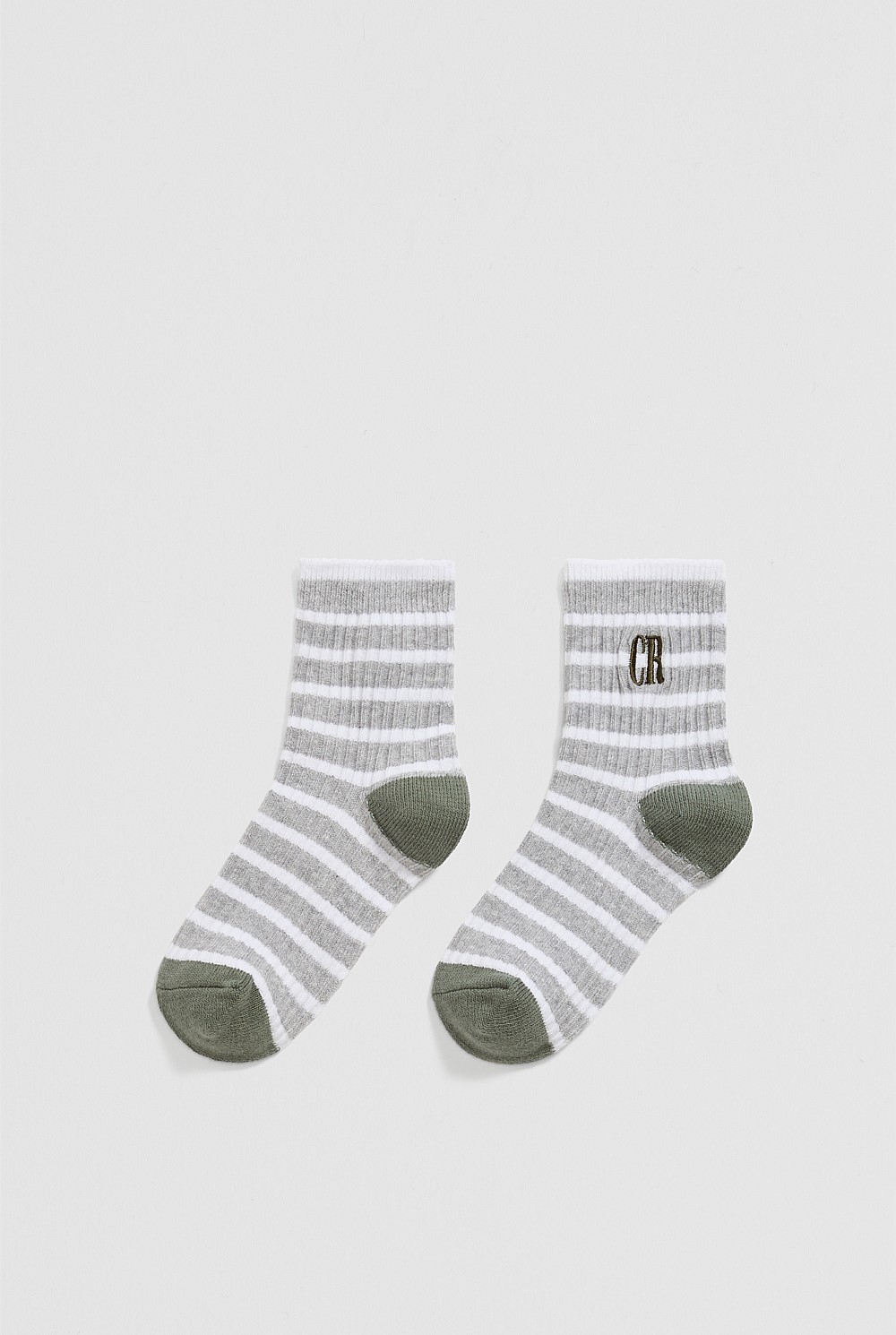 Rib Quarter Crew Sock