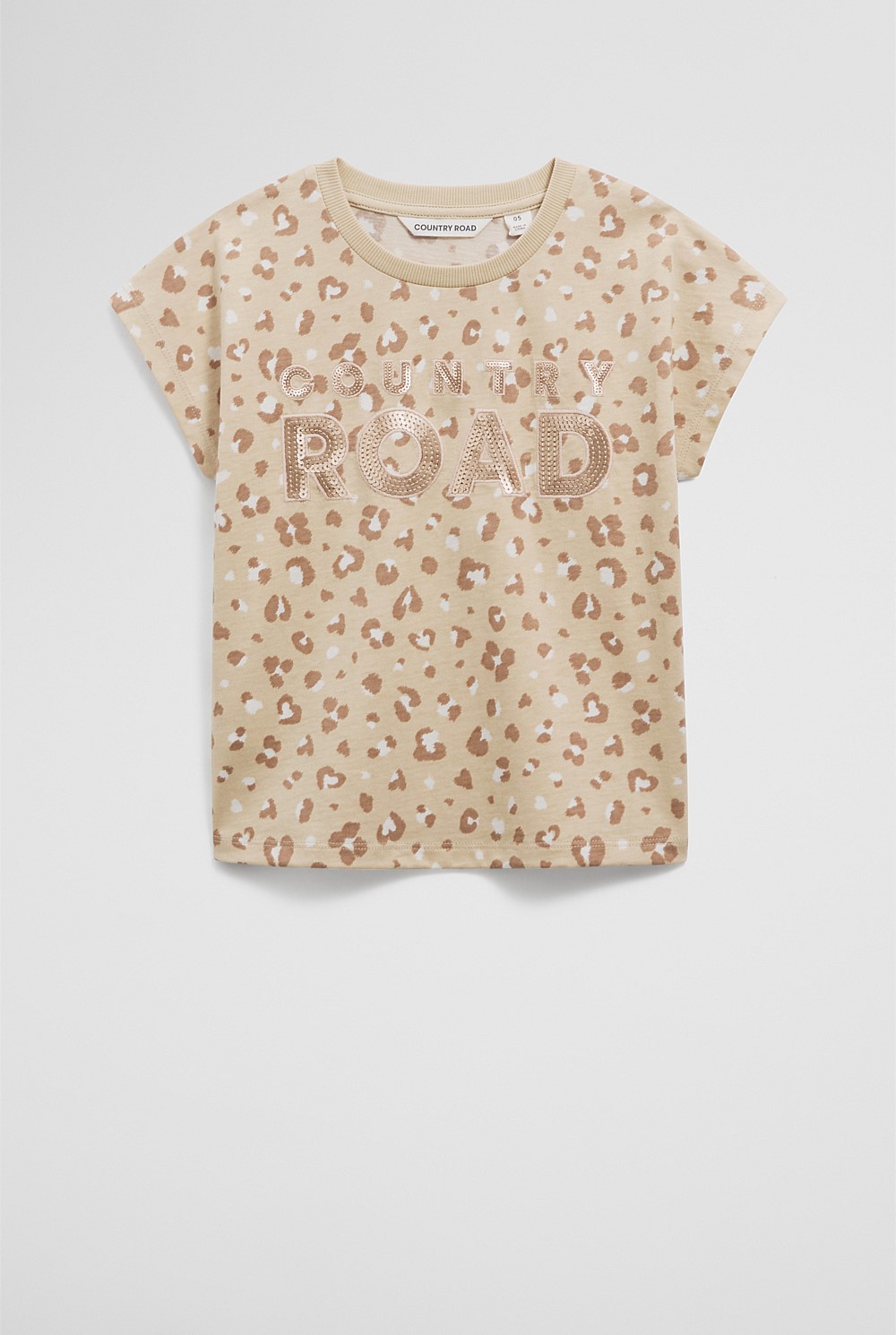 Organically Grown Cotton Sequin Logo T-Shirt