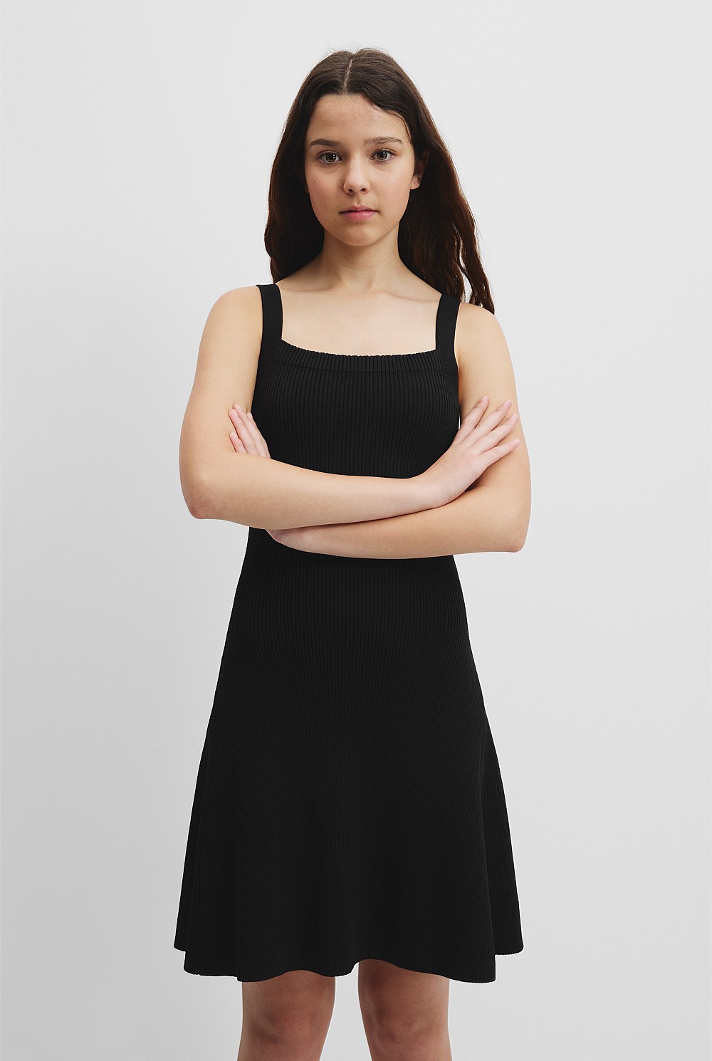 Teen Rib Knit Tank Dress