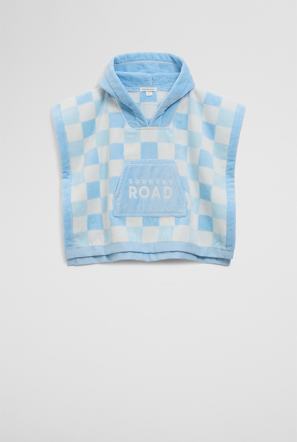 Logo Verified Australian Cotton Check Poncho