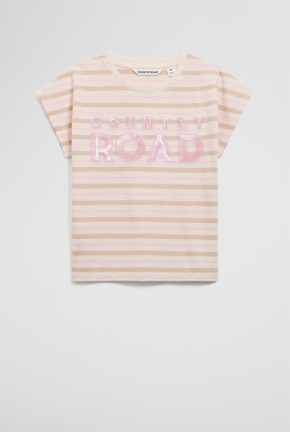 Organically Grown Cotton Sequin Logo T-Shirt