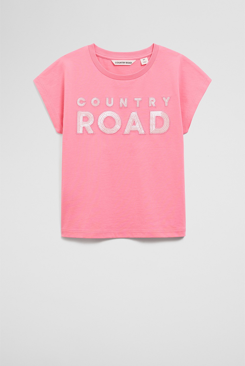 Organically Grown Cotton Sequin Logo T-Shirt