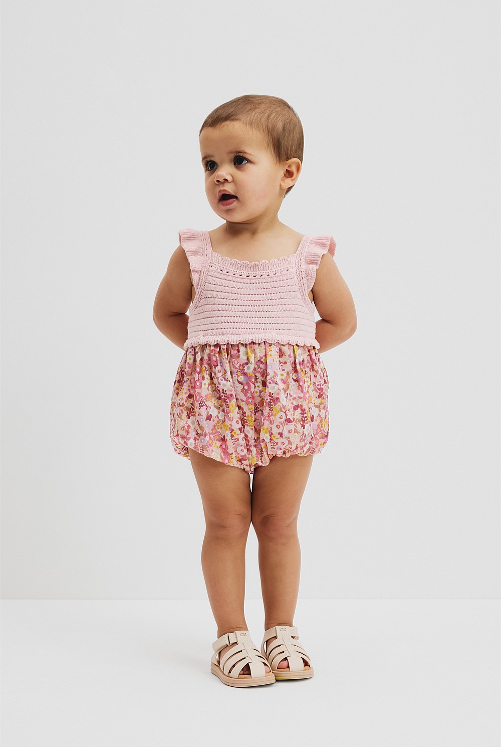 Organically Grown Cotton Garden Frill Romper