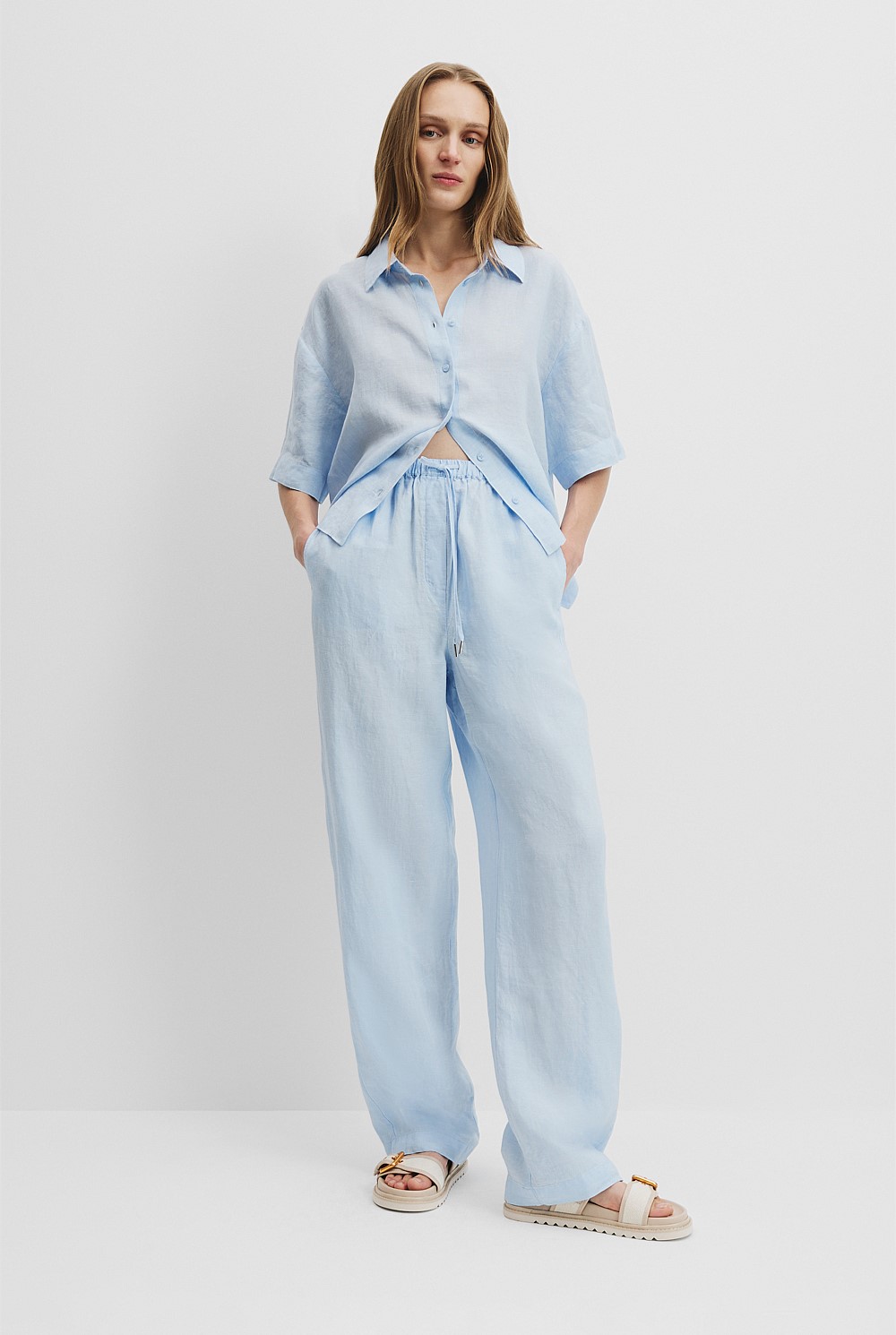 Organically Grown Linen Pull-On Pant