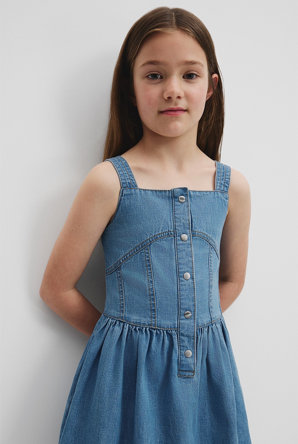 Denim Pinafore Dress