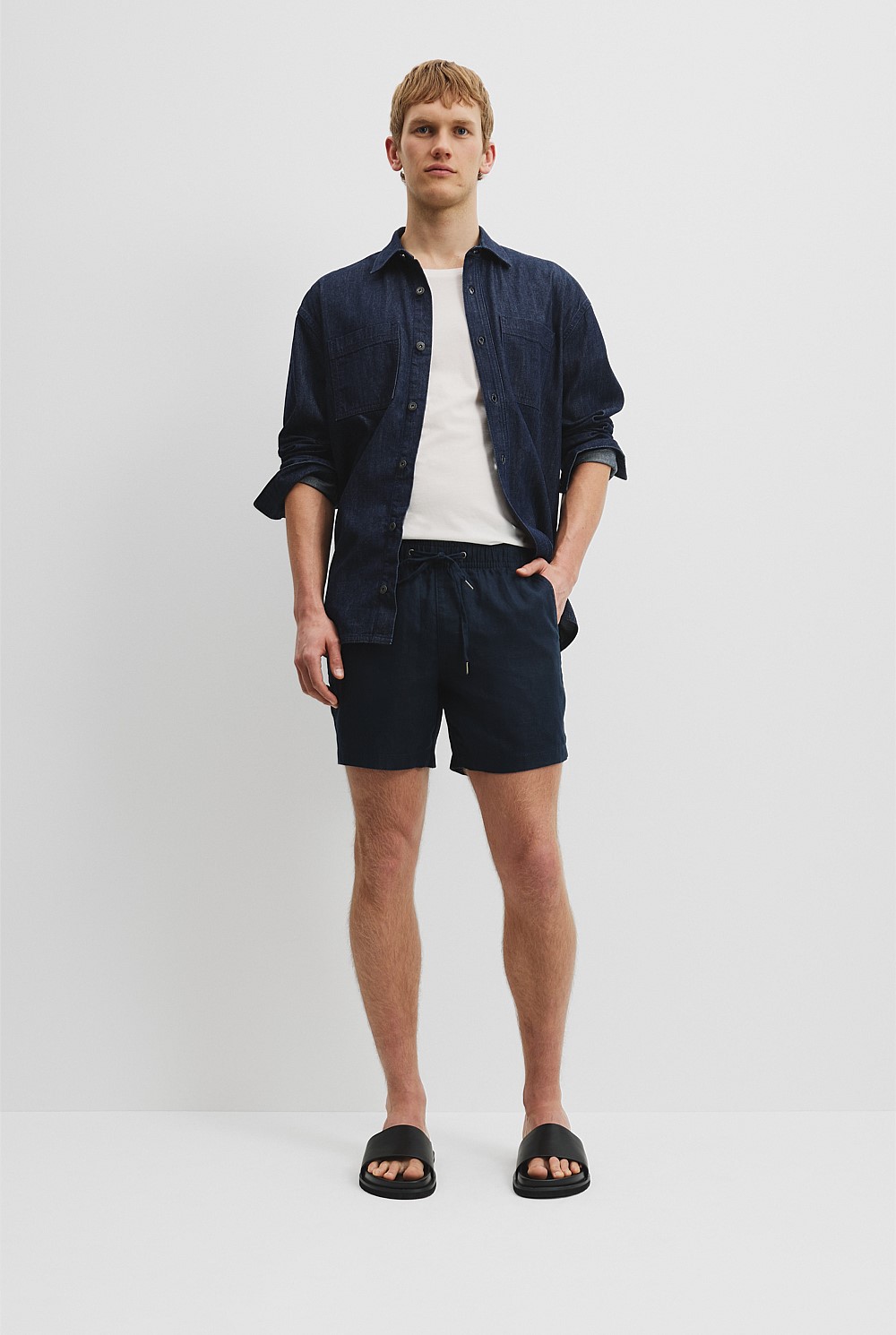 Organically Grown Linen Drawcord Short