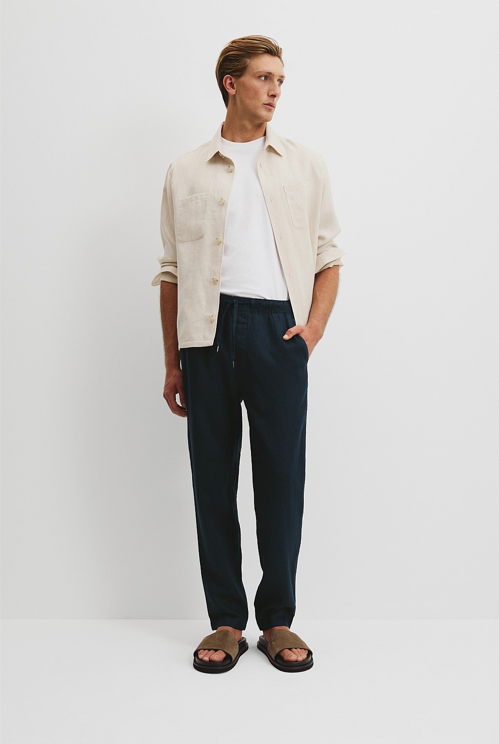 Relaxed Fit Organically Grown Linen Jogger