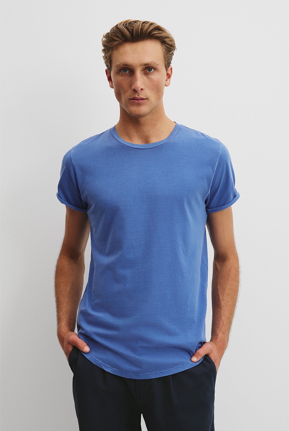 Australian Cotton Longline Garment Dyed T-Shirt