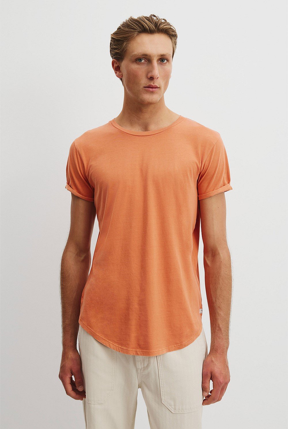 Australian Cotton Longline Garment Dyed T-Shirt