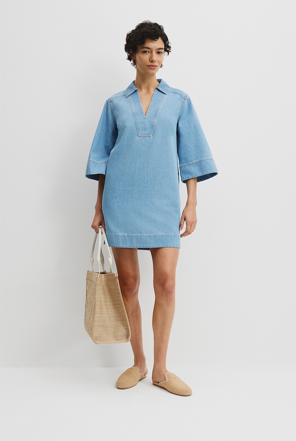 Chambray Popover Dress