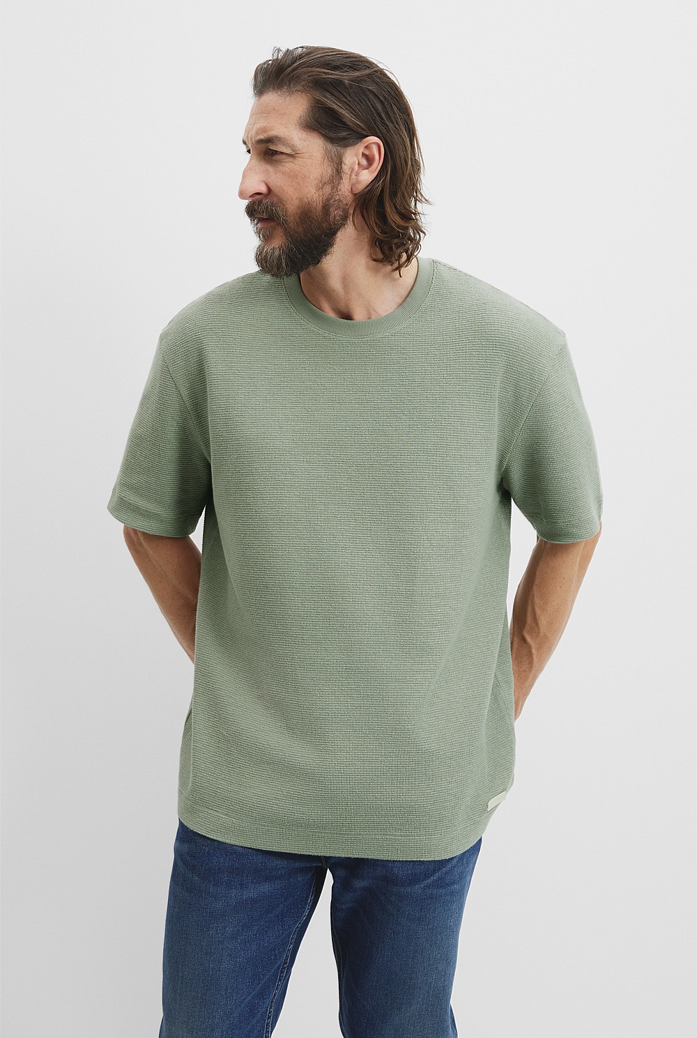 Short Sleeve Australian Cotton Textured T-Shirt