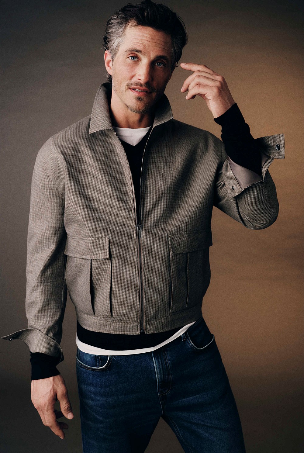 Cotton Wool Pintuck Overshirt