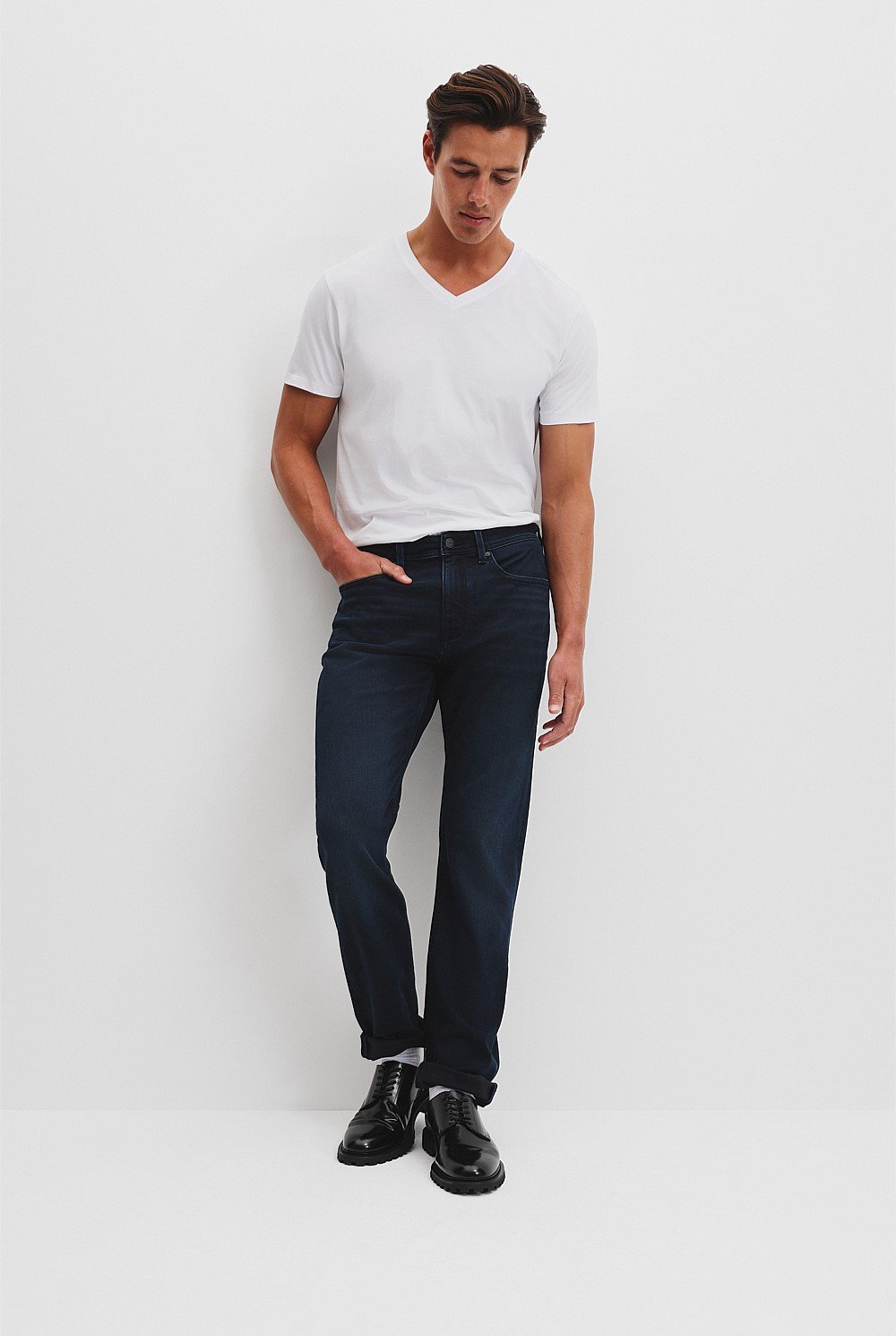 Straight Leg Cotton Jean