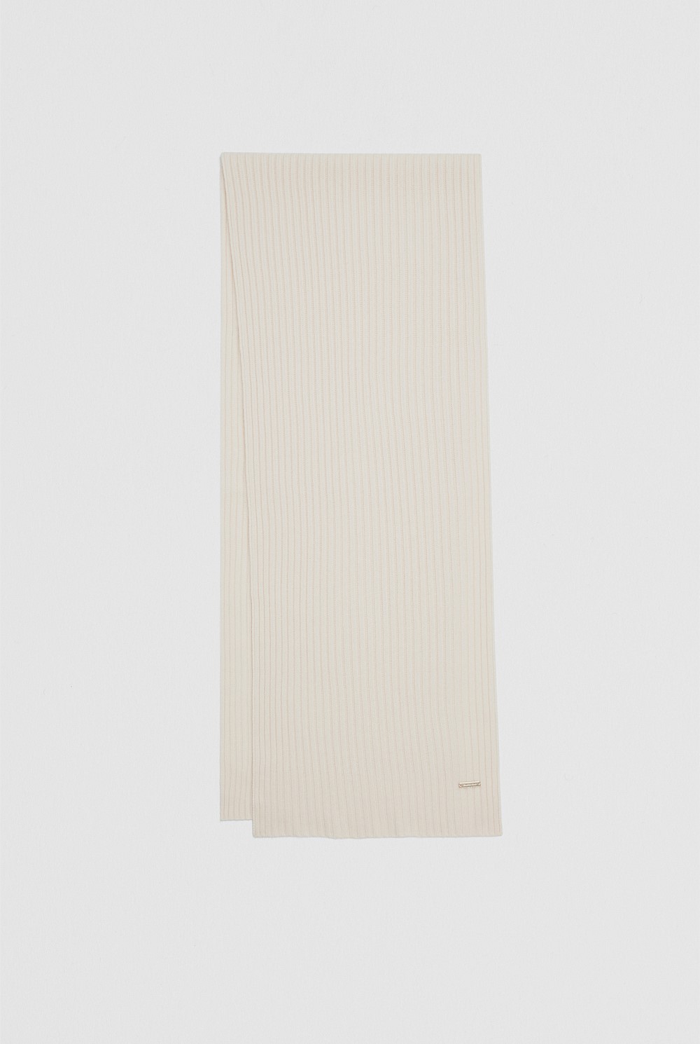 Wool Cash Rib Scarf