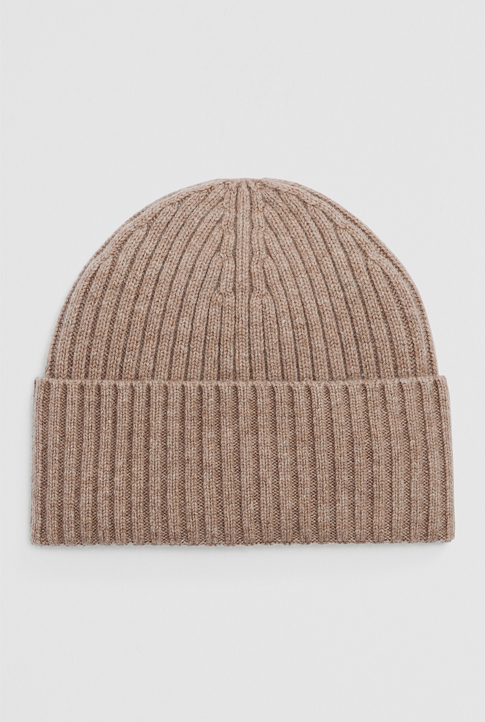 Wool Cash Rib Beanie