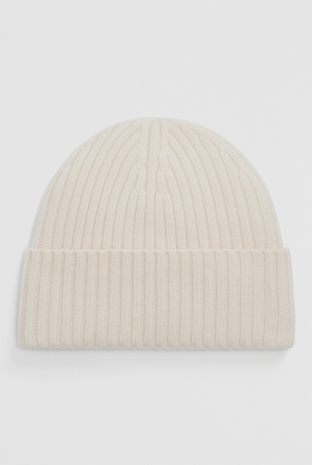 Wool Cash Rib Beanie