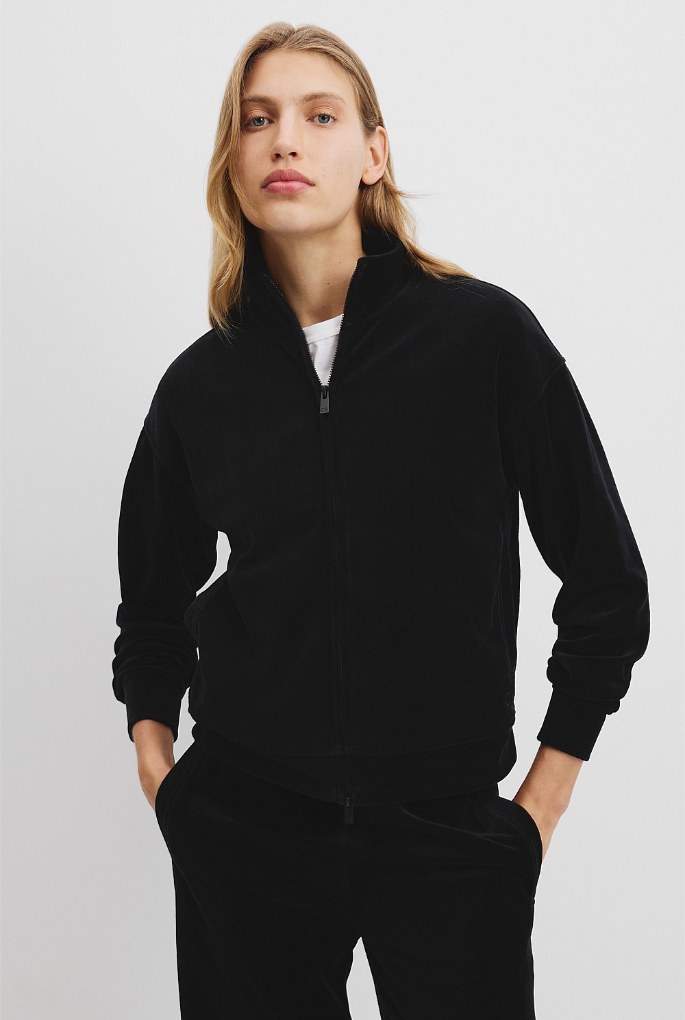 Velour Track Jacket