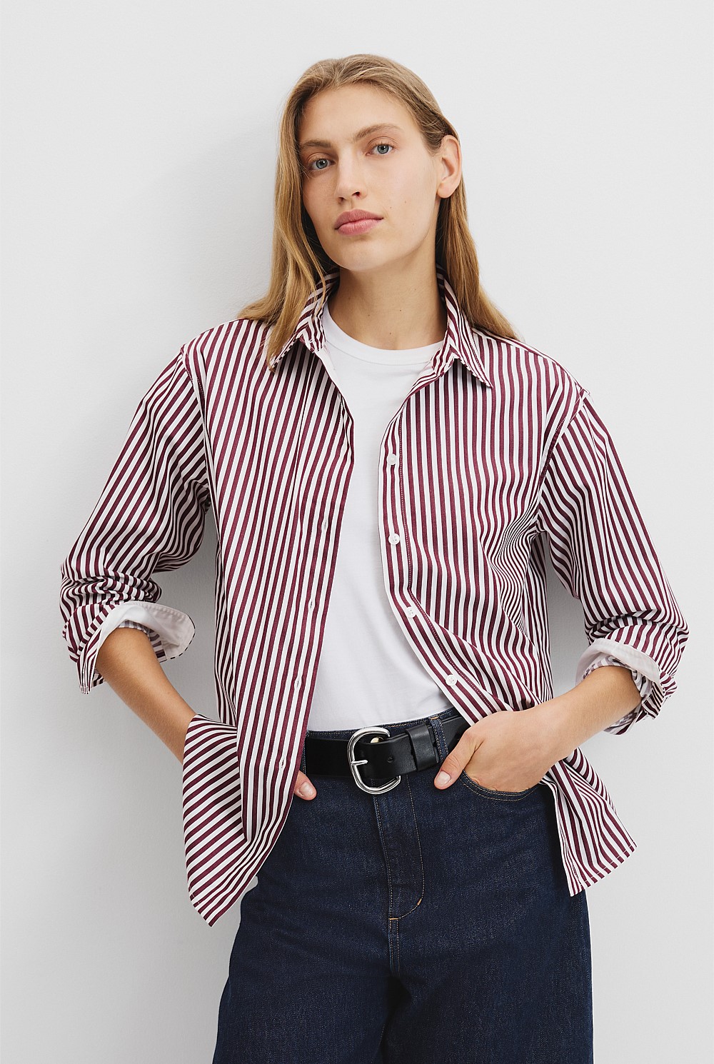 Australian Cotton Stripe Oxford Shirt