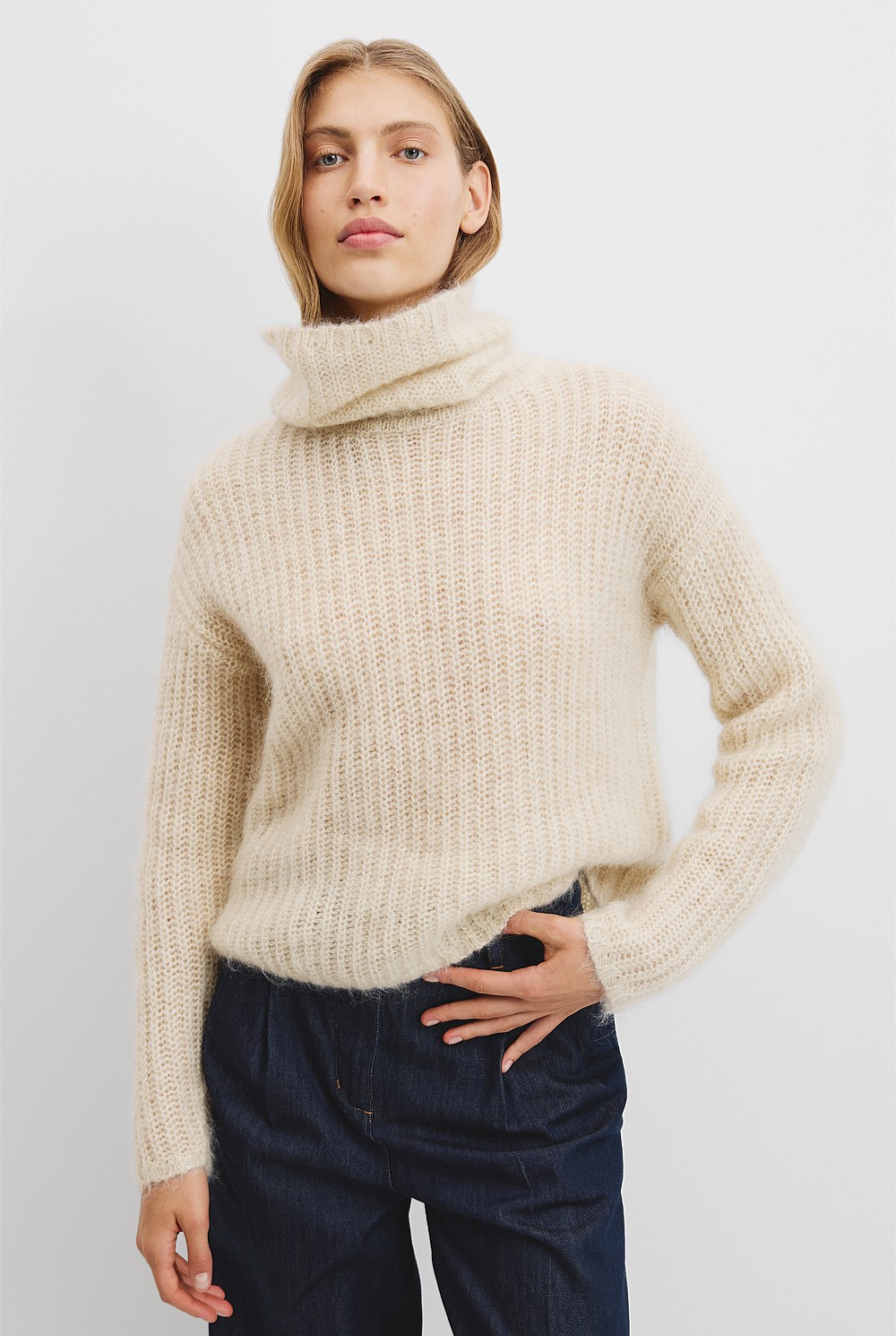 Funnel Neck Lofty Knit