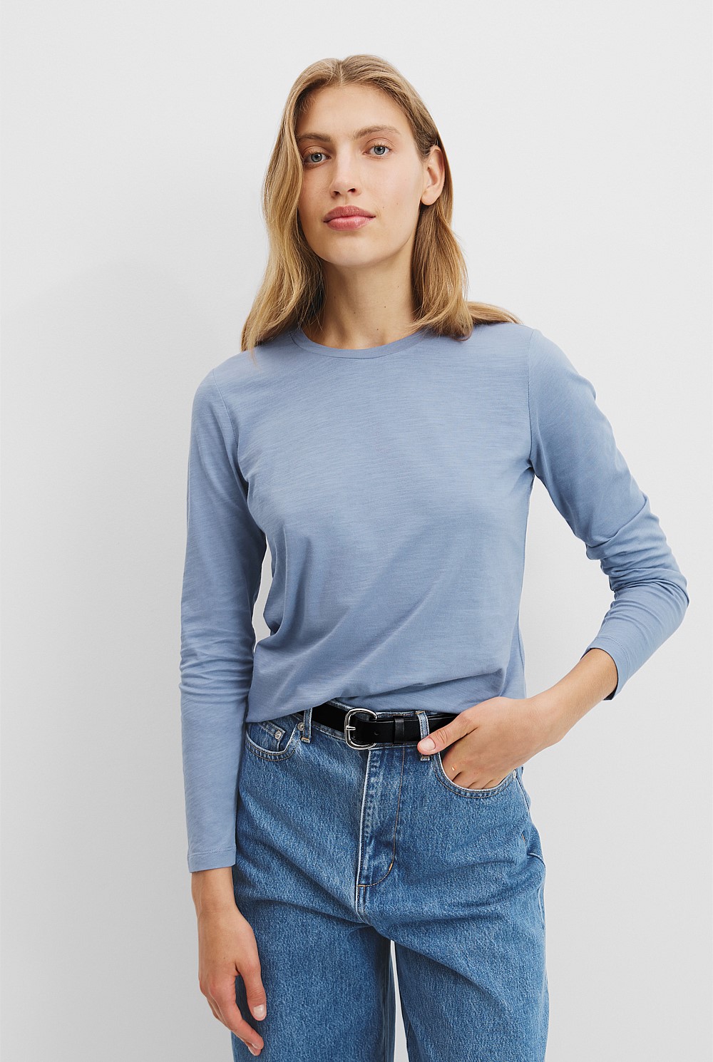 Australian Good Earth Cotton Slub T-Shirt