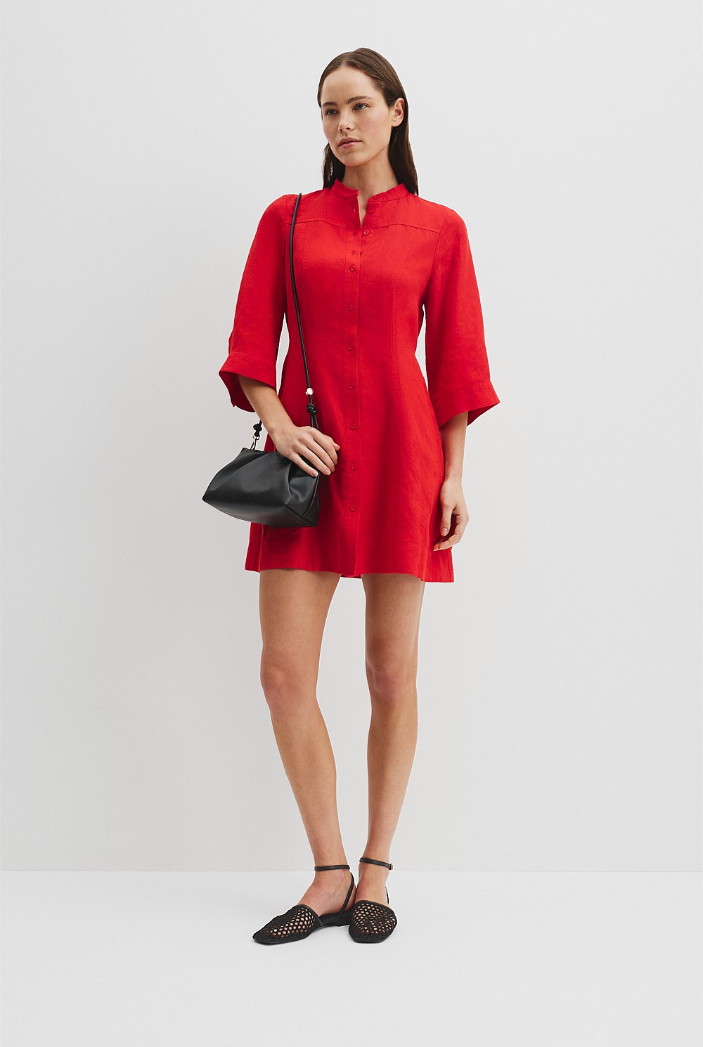 Organically Grown Linen Shirt Mini Dress