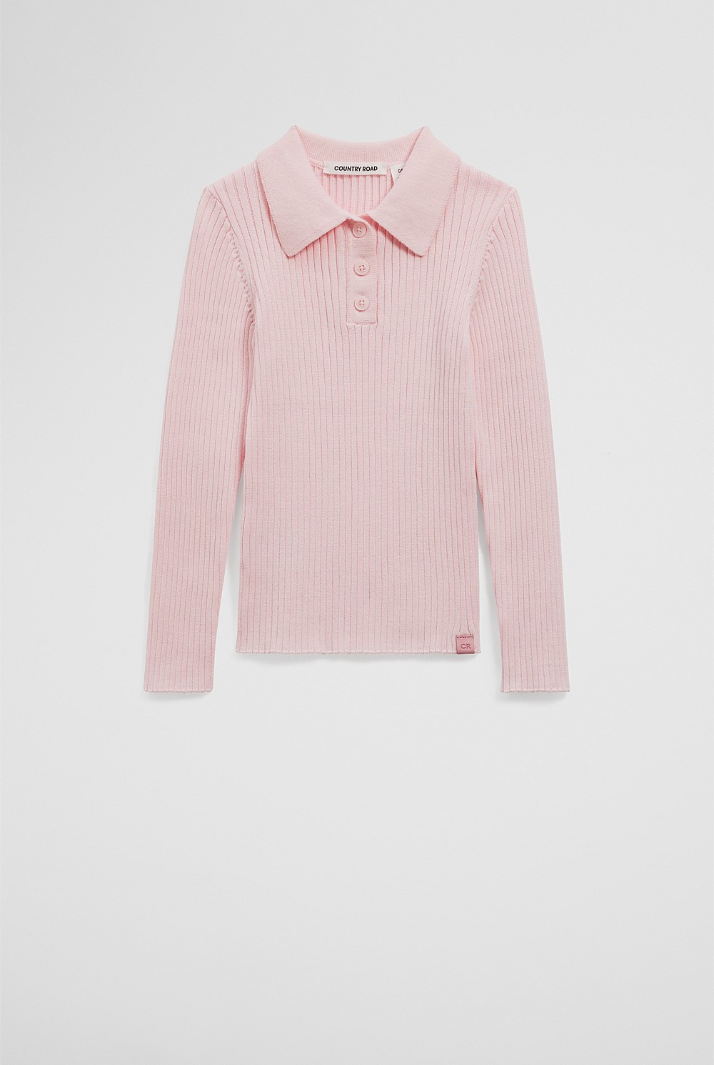Organically Grown Cotton Long Sleeve Knit Polo