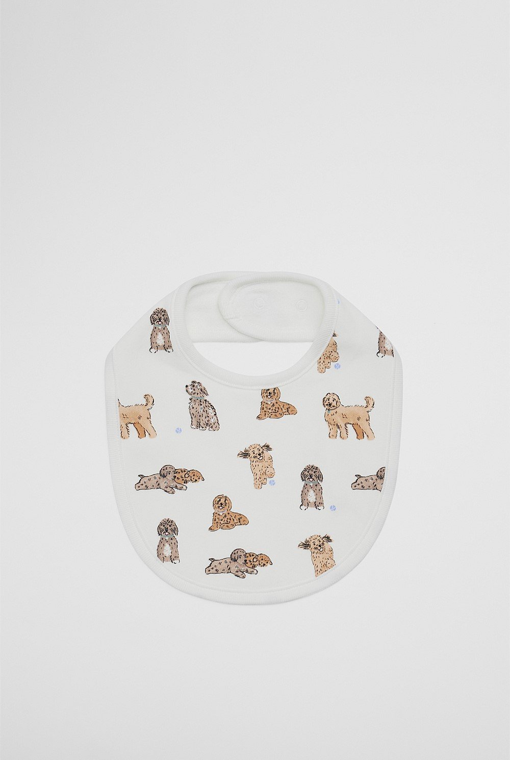 Organically Grown Cotton Dog Print Bib