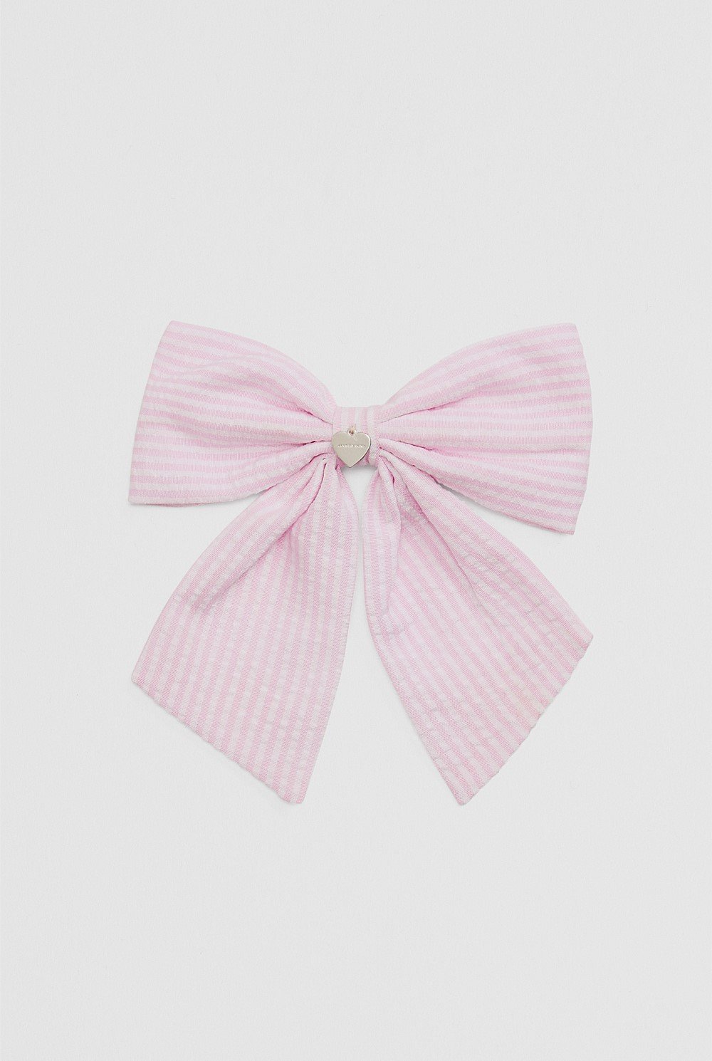Large Stripe Bow Clip