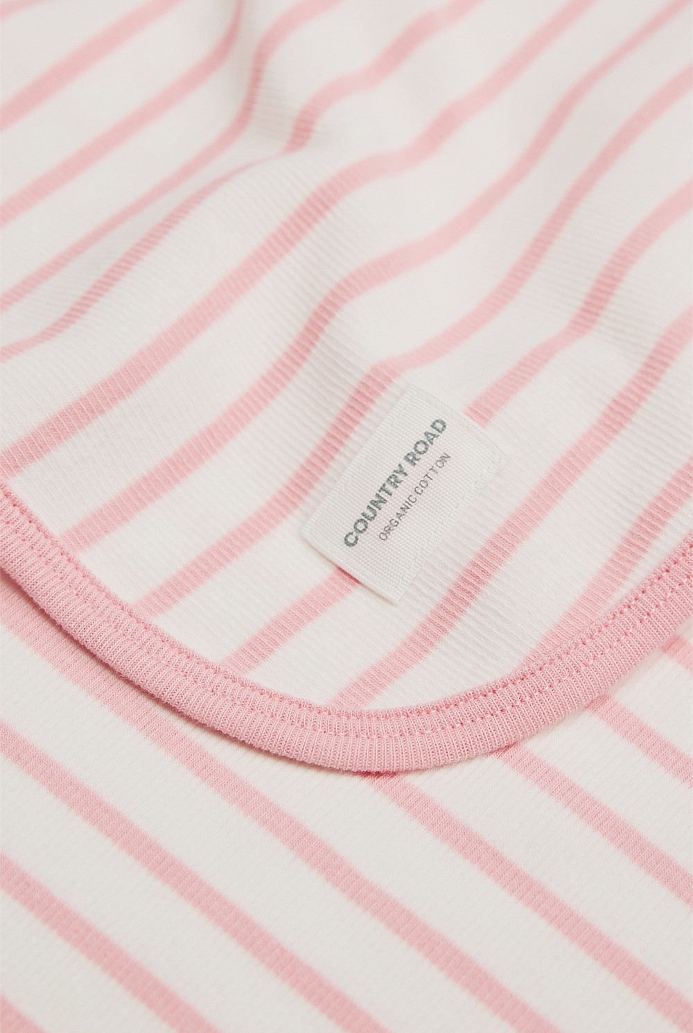 Organically Grown Cotton Stripe Rib Blanket