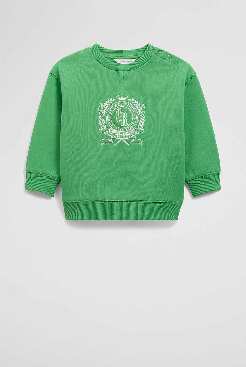 Organically Grown Cotton Varsity Boucle Oversized Sweat