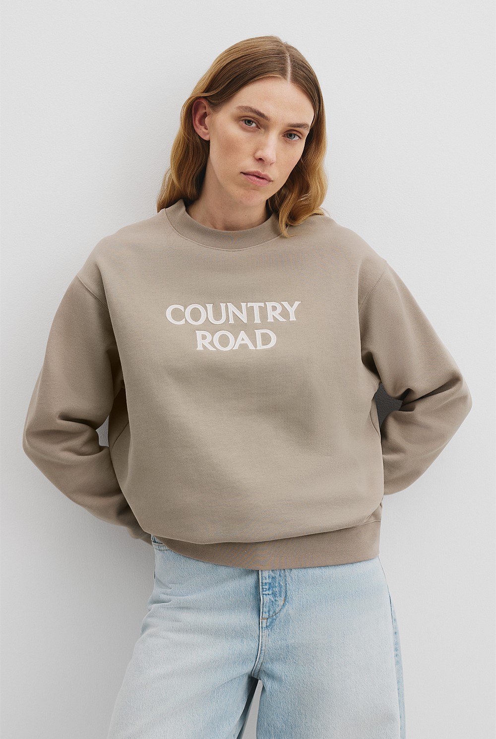 Australian Good Earth Cotton Monogram Sweat