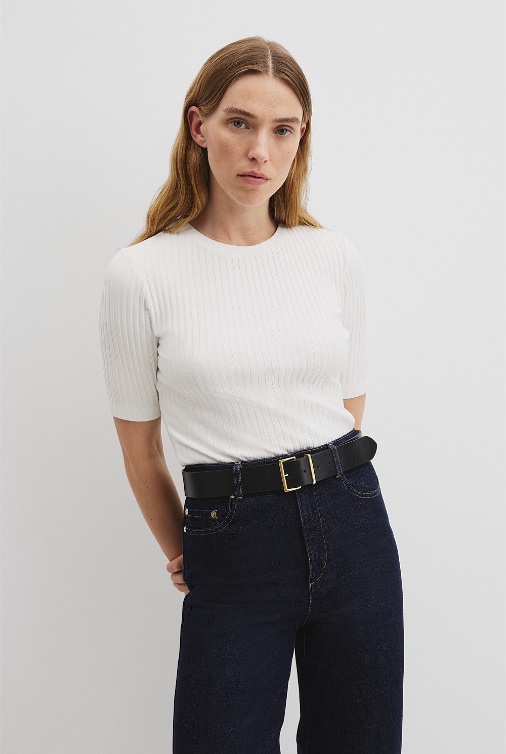 Short Sleeve Rib T-Shirt