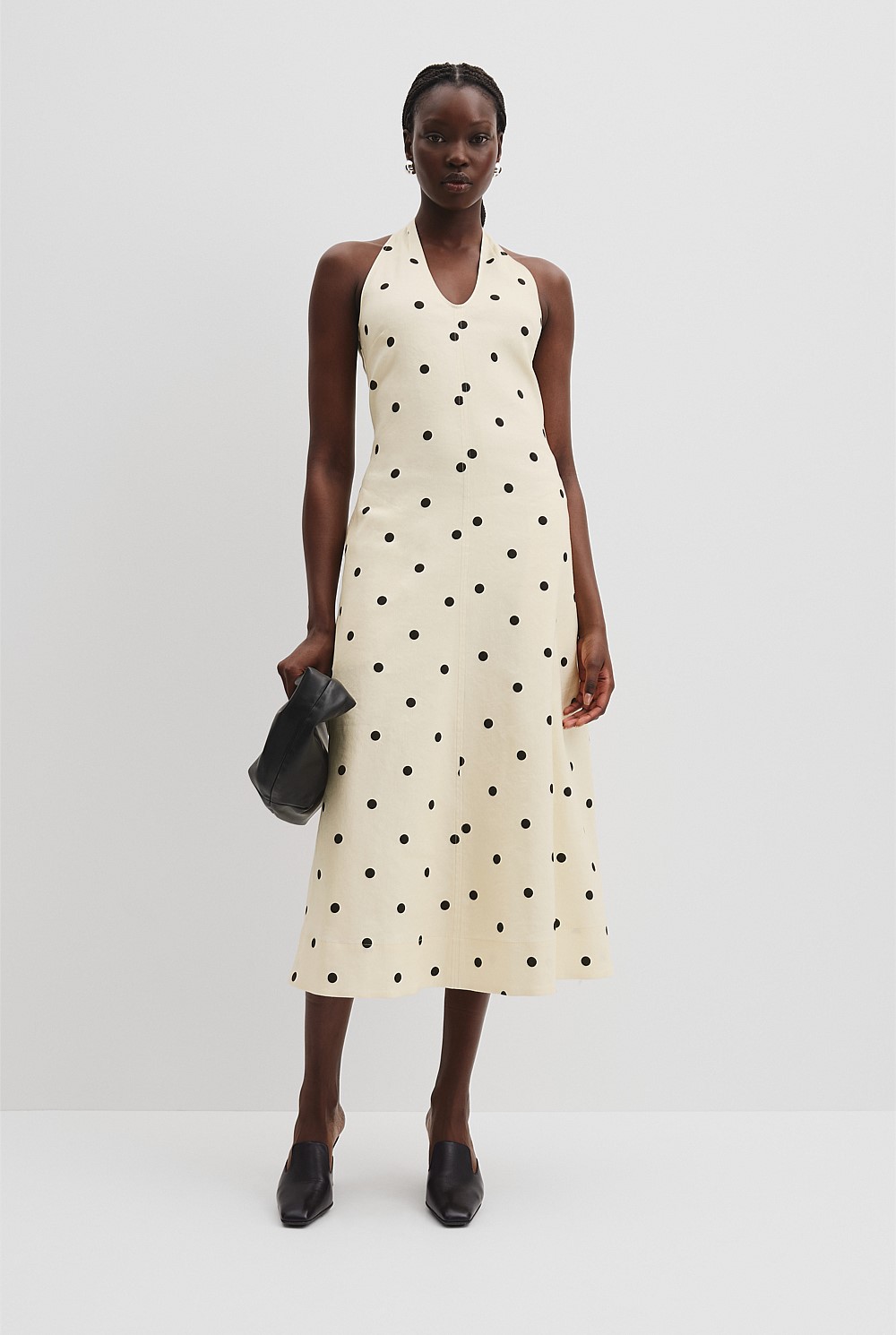 Print Spot Midi Dress